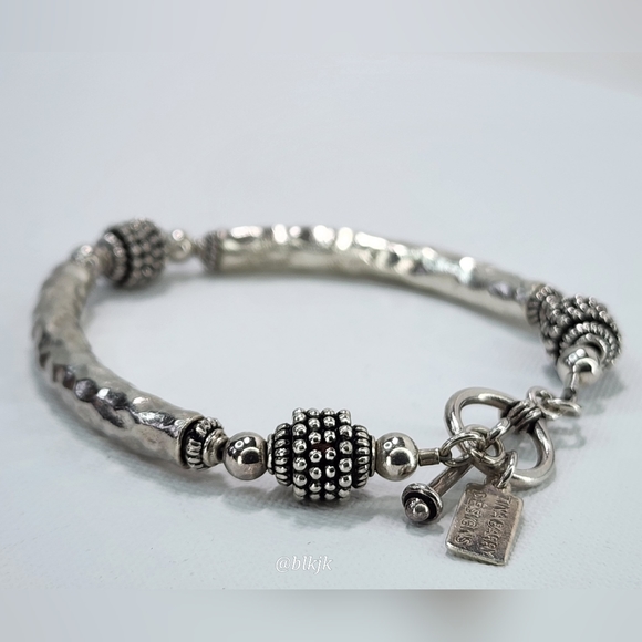 Tina Barry Sterling Silver Bead Bracelet - Picture 11 of 11